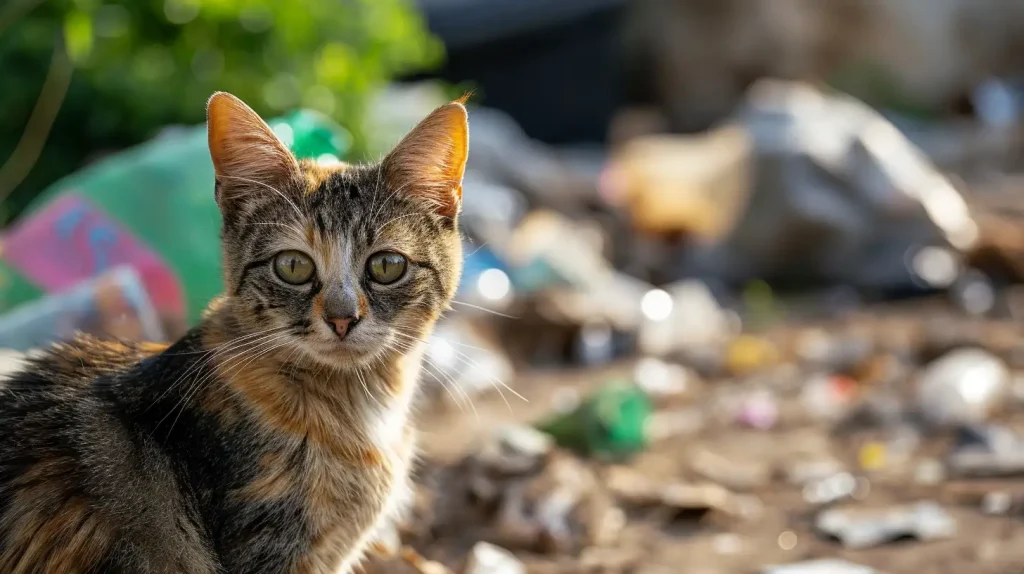 cat among litter - the impact of stray cats on waste management